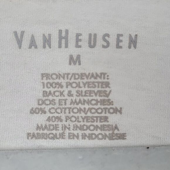 Van Heusen Women's Floral Chiffon Mixed Media Knit Top 3/4 Sleeve Henley Blouse - Picture 4 of 7